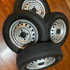 スズキエブリィDA17Vの純正ホイール、タイヤ4本セット（中古車外し）