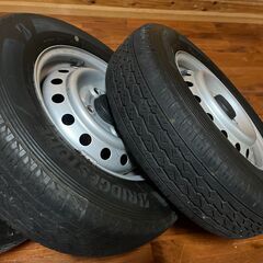 スズキエブリィDA17Vの純正ホイール、タイヤ4本セット（中古車外し）の 