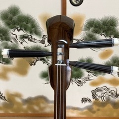 沖縄三線！新品！黒木！黒檀！カマゴン 【与那城型】ユナー型　本蛇皮　本張り【一枚張り】