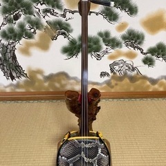 沖縄三線！新品！黒木！黒檀！カマゴン 【与那城型】ユナー型　本蛇皮　本張り【一枚張り】