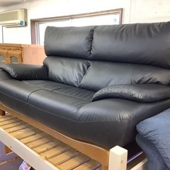 リサイクルサービス八光】幅170cm レイコージャパン（大川家具） 合皮2 
