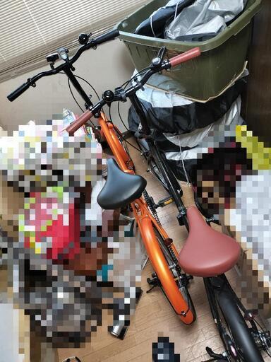 (決まりました。)折りたたみ自転車 オレンジ\u0026ブラック