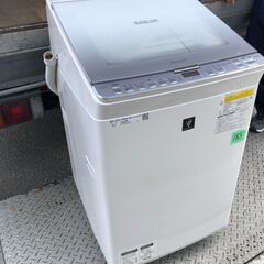 NO185 🌈福岡市内配送設置無料✨🌈シャープ SHARP 縦型洗濯乾燥機 洗濯8.0kg 乾燥4.5kg シルバー系 ES-PX8C-S