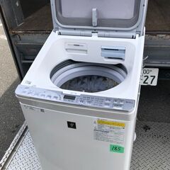 NO185 🌈福岡市内配送設置無料✨🌈シャープ SHARP 縦型洗濯乾燥機 洗濯8.0kg 乾燥4.5kg シルバー系 ES-PX8C-S