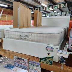 【愛品倶楽部柏店】 収納付きセミダブルベッド  「F:ニトリ ヴァイン2」「M:ニトリ Nスリープ C1-02 VB」