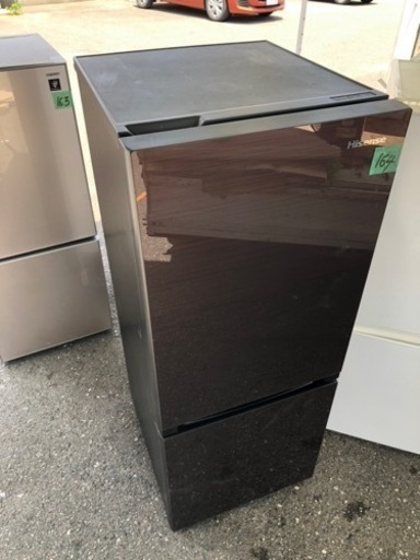 NO 164 福岡市内配送設置無料✨　　ハイセンス 【右開き】154L 2ドア ノンフロン冷蔵庫 エディオンオリジナル ダークブラウン HR-G1501