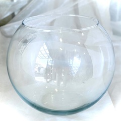 ガラス 花瓶 フラワーベース ボウル型　金魚鉢　パサバチェ