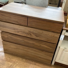 無印良品 木製4段チェスト ウォールナット ダークブラウン 販売中！！