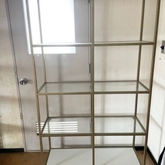 【ネット決済】家具 収納家具 ガラスラック 棚