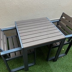 ガーデンテーブル　椅子2脚　テーブル　セット　テラス