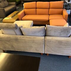 1-113 3人掛け L型カウチソファ【一部地域配送可・現状渡し】カグマニア