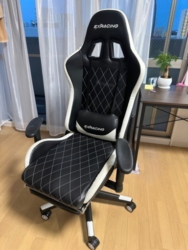 ゲーミングチェア 美品 オットマン付き
