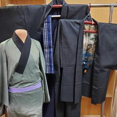 【ネット決済・配送可】男性用　着物と羽織フルセット(1)