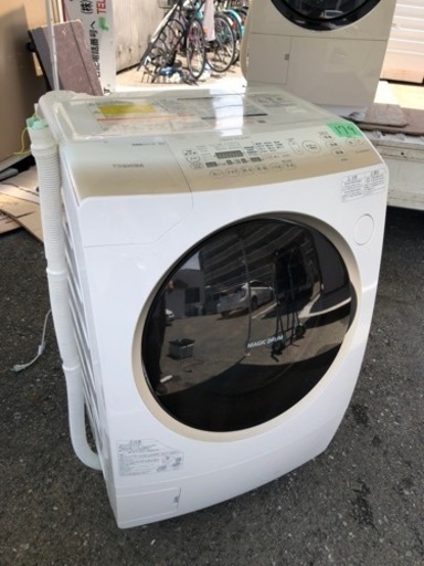 北九州市内配送無料　保証付き 東芝 TOSHIBA ドラム式洗濯乾燥機（9.0kg） 左開き マジックドラム グランホワイト TW-Z96A2ML(W)
