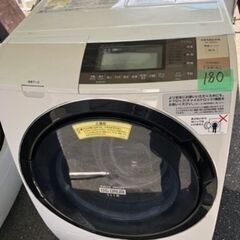 NO180 福岡市内配送設置無料✨　日立 HITACHI ビッグドラム ななめ型ドラム式洗濯乾燥機（11.0kg） 左開き ライトベージュ BD-S8800L