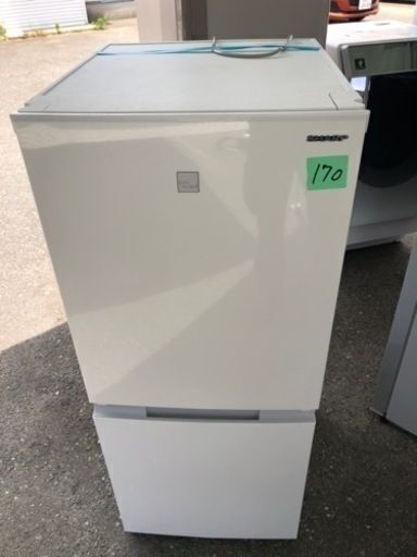 NO170 福岡市内配送設置無料　2021年式　シャープ 152L 2ドアノンフロン冷蔵庫 keyword キーワードホワイト SJ15E8KW
