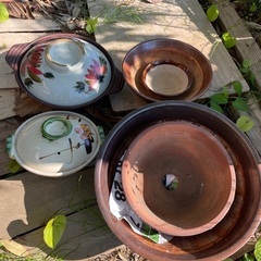 近江八幡市安土より、陶器、鉢植え陶器