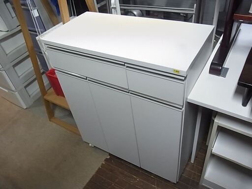 NITORI　ニトリ　分別ペールカウンター　ロモ 3B　白　ホワイト　キャスター付き　ペールカウンター　キッチンカウンター　キッチン収納　ダストボックス