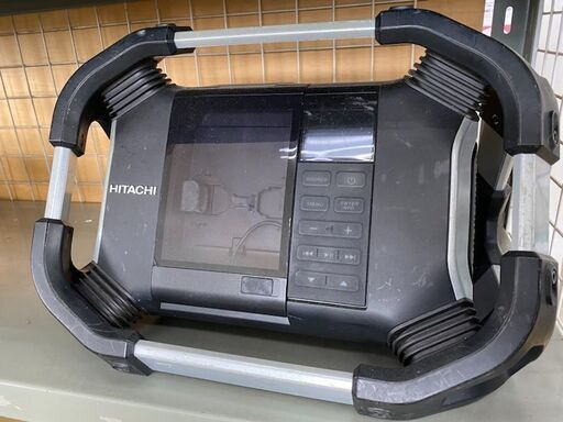 504 コードレスラジオ HITACHI 日立工機 UR18DSDL 14.4V /18V兼用 本体のみ ブラック 中古品