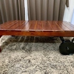 トロリーテーブル ブラウン 4輪