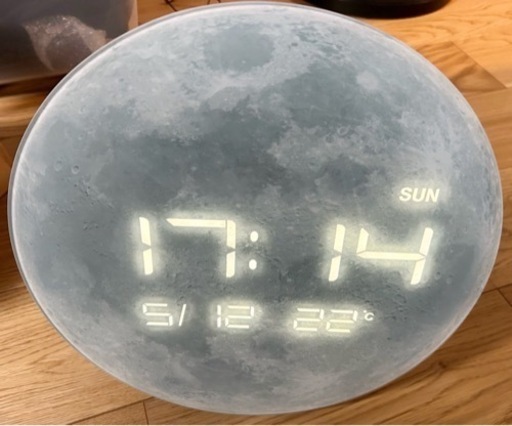 MAG(マグ) 掛け時計 デジタル LED 時計 直径32.0㎝ 置き掛け兼用 ルナ 交流式 白 W-794WH