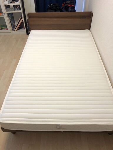 セミダブルベッドセット すのこタイプ コンセント付き 寝具用品 自社配送時代引き可※現金、クレジット、スマホ決済対応※
