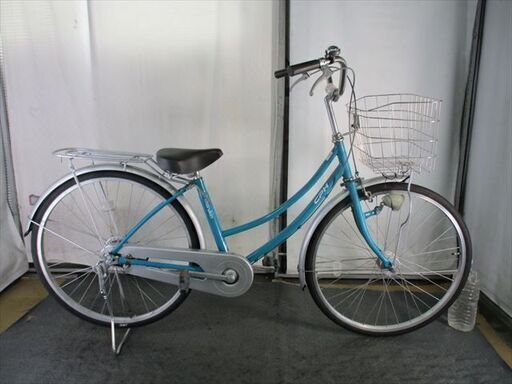 D561　★限定特価★ 中古自転車 マルキン【　26インチ　ブルー　軽快車　　LEDオートライト 】