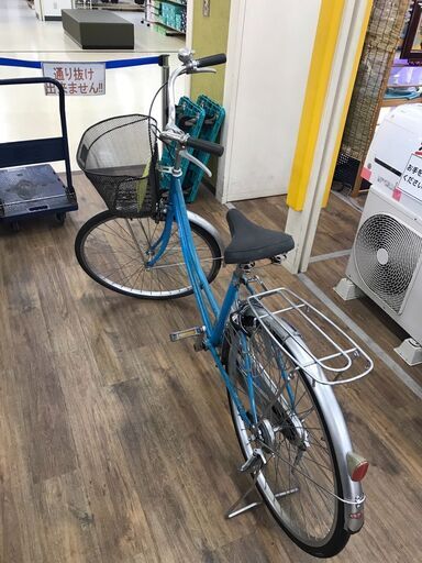 自転車 ママチャリ スカイブルー 26インチ