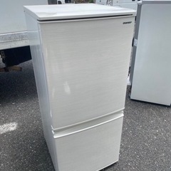 北九州市内配送可能　 シャープ 137L 2ドアノンフロン冷蔵庫 keyword キーワードホワイト SJ14E6KW 