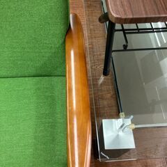 カリモク60 2Pソファ グリーン 廃盤商品 No.1174● ※現金、クレジット、スマホ決済対応※ カリモク60 ロビーチェア 2シーター モケットグリーン 2P ソファ 緑