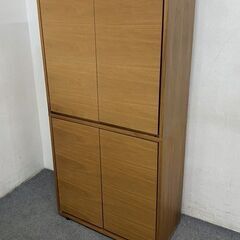 無印良品/MUJI 木製 キャビネット 収納 ウォールナット ブラウン