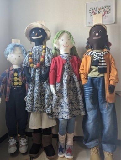 ハンドメイド人形大きいスタンド台付
