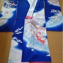 値下しました　青　 振袖　