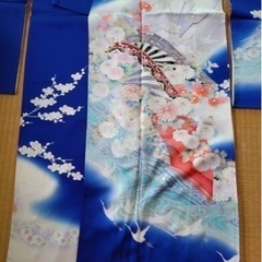 値下しました　青　 振袖　