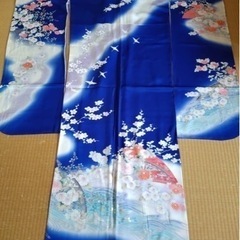 値下しました　青　 振袖　