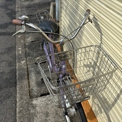 丸石　ママチャリ　24インチ　オートライト　低床設計