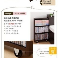 収納ベッド。セミダブル。マットレス付き。