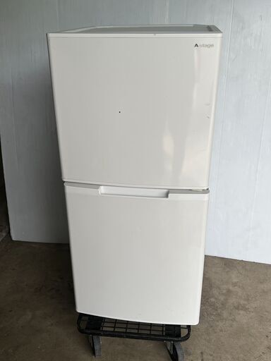 A-Stage 2ドア冷凍/冷蔵庫 123L  2019年製(ファン式：ホワイト)RZ-123W　お近くなら無料配達いたします。
