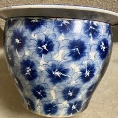 ブルー植木鉢
