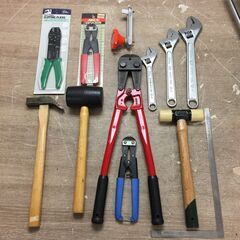 8/22 終 工具セット ペンチ 六角 ドライバ インチ 直角定規 ハンマー