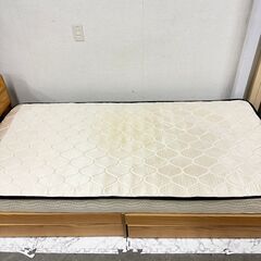 ベッドマットレス(フレーム付き) 18107 シングル 引き出しベットフレーム マットレスセット ◇大阪市内