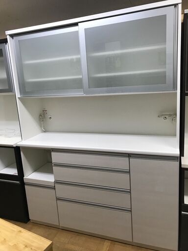 【FU846】★  松田家具 システムキッチンボード  ホワイト  大家族  大容量  ファミリータイプ  収納家具 クリーニング済 堺市 深井 【ジャングルジャングル深井店】
