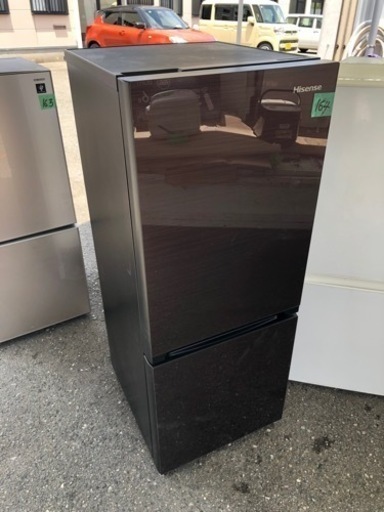 NO 164 福岡市内配送設置無料✨　　ハイセンス 【右開き】154L 2ドア ノンフロン冷蔵庫 エディオンオリジナル ダークブラウン HR-G1501