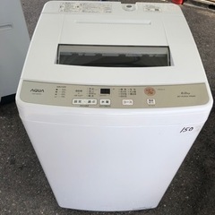 NO150 🌈福岡市内配送設置無料✨🌈　　2022年 全自動洗濯機 ホワイト AQW-S6M-W [洗濯6.0kg /簡易乾燥(送風機能) /上開き] 