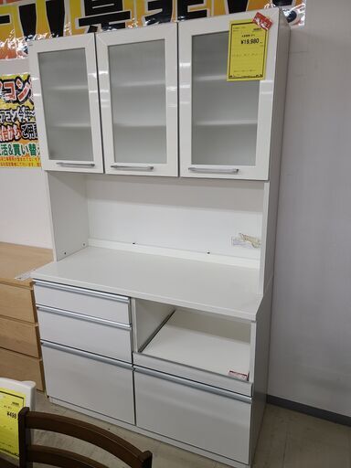J4962　NITORI　ニトリ　キッチンボード　ビッキー　VICKY-120KB　ホワイト　クリーニング済　【リユースのサカイ柏店】