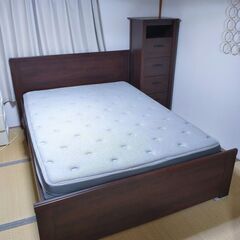 発送可能 イケア IKEA ブルサリ BRUSALI ダブルベッドフレーム