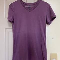 Tシャツ、韓国購入品？紫、紺、シンプル、Aライン、韓国商品