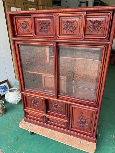 唐木家具　花梨材　総無垢　茶箪笥