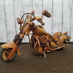 【レトロ】ハンドメイド木製アメリカンバイク　幅53㎝