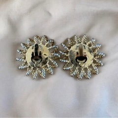 CHANEL シャネル　ゴールドイヤリング　フェイクパール　大ぶり　真贋済み